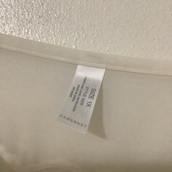 Y2K Off White Lace Babydoll Fairy Coquette Dollette Angelcore Lace Camisole 1X - Picture 7 of 8